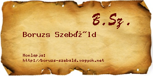 Boruzs Szebáld névjegykártya